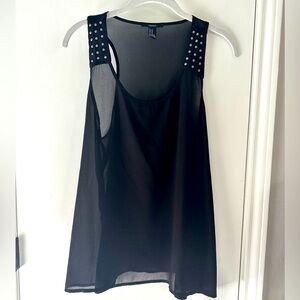 forever 21 sheer studded tank top